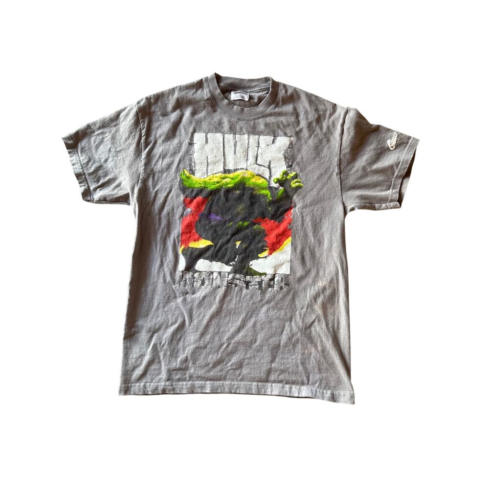 Vintage ‘03 Marvel Comics Hulk Monster Graphitti Designs Gray M Hanes T-shirt